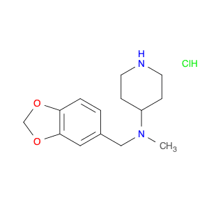 4-Piperidinamine, N-(1,3-benzodioxol-5-ylmethyl)-N-methyl-, hydrochloride (1:1)