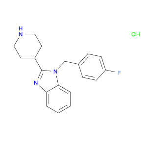 1H-Benzimidazole, 1-[(4-fluorophenyl)methyl]-2-(4-piperidinyl)-, hydrochloride (1:1)