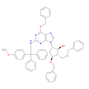 Cyclopentanol, 5-[2-[[(4-methoxyphenyl)diphenylmethyl]amino]-6-(phenylmethoxy)-9H-purin-9-yl]-3-(p…