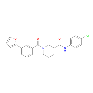 3-PIPERIDINECARBOXAMIDE, N-(4-CHLOROPHENYL)-1-[3-(2-FURANYL)BENZOYL]-