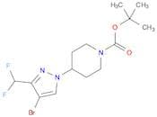 1-Piperidinecarboxylic acid, 4-[4-bromo-3-(difluoromethyl)-1H-pyrazol-1-yl]-, 1,1-dimethylethyl es…