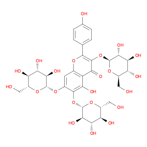 4H-1-Benzopyran-4-one, 3,6,7-tris(β-D-glucopyranosyloxy)-5-hydroxy-2-(4-hydroxyphenyl)-