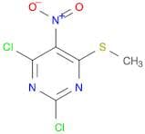 Pyrimidine, 2,4-dichloro-6-(methylthio)-5-nitro-