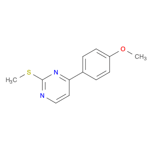 Pyrimidine, 4-(4-methoxyphenyl)-2-(methylthio)-
