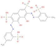 2,7-Naphthalenedisulfonic acid, 4,5-dihydroxy-3,6-bis[2-(4-methyl-2-sulfophenyl)diazenyl]-