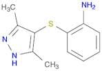 2-((3,5-Dimethyl-1H-pyrazol-4-yl)thio)aniline