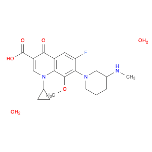 3-Quinolinecarboxylic acid, 1-cyclopropyl-6-fluoro-1,4-dihydro-8-methoxy-7-[3-(methylamino)-1-pipe…