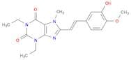 1H-Purine-2,6-dione, 1,3-diethyl-3,7-dihydro-8-[2-(3-hydroxy-4-methoxyphenyl)ethenyl]-7-methyl-, (…