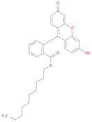 Benzoic acid, 2-(6-hydroxy-3-oxo-3H-xanthen-9-yl)-, decyl ester