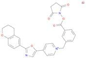 4-(2-(Chroman-6-yl)oxazol-5-yl)-1-(3-(((2,5-dioxopyrrolidin-1-yl)oxy)carbonyl)benzyl)pyridin-1-ium…