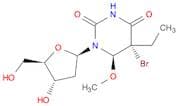 Uridine, 5-bromo-2'-deoxy-5-ethyl-5,6-dihydro-6-methoxy-, (5R,6R)- (9CI)