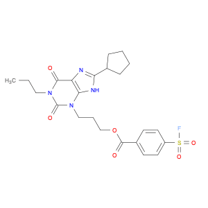 Benzoic acid, 4-(fluorosulfonyl)-, 3-(8-cyclopentyl-1,2,6,9-tetrahydro-2,6-dioxo-1-propyl-3H-purin…