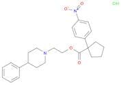 Cyclopentanecarboxylic acid, 1-(4-nitrophenyl)-, 2-(4-phenyl-1-piperidinyl)ethyl ester, hydrochlor…