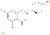 Cyclohexanol, 4-(6,8-dibromo-1,4-dihydro-3(2H)-quinazolinyl)-, hydrochloride (1:1), trans-