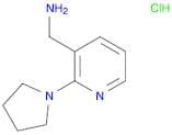 3-Pyridinemethanamine, 2-(1-pyrrolidinyl)-, hydrochloride (1:1)