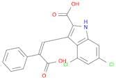 1H-Indole-2-carboxylic acid, 3-[(1E)-2-carboxy-2-phenylethenyl]-4,6-dichloro-