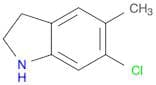 1H-Indole, 6-chloro-2,3-dihydro-5-methyl-