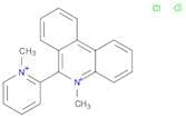 Phenanthridinium, 5-methyl-6-(1-methylpyridinium-2-yl)-, chloride (1:2)
