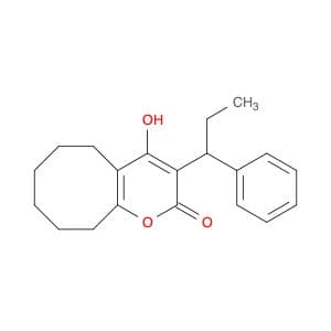 2H-Cycloocta[b]pyran-2-one, 5,6,7,8,9,10-hexahydro-4-hydroxy-3-(1-phenylpropyl)-