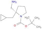 1-Pyrrolidinecarboxylic acid, 2-(aminomethyl)-2-(cyclopropylmethyl)-, 1,1-dimethylethyl ester, (2R…