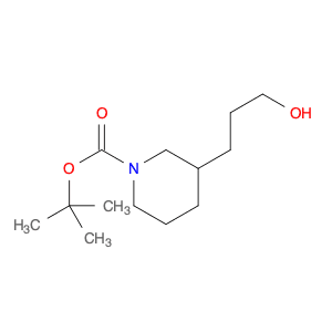 1-Piperidinecarboxylic acid, 3-(3-hydroxypropyl)-, 1,1-dimethylethyl ester