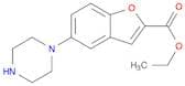 2-Benzofurancarboxylic acid, 5-(1-piperazinyl)-, ethyl ester