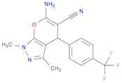 Pyrano[2,3-c]pyrazole-5-carbonitrile, 6-amino-1,4-dihydro-1,3-dimethyl-4-[4-(trifluoromethyl)pheny…