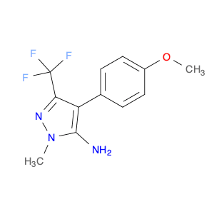 1H-Pyrazol-5-amine, 4-(4-methoxyphenyl)-1-methyl-3-(trifluoromethyl)-