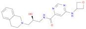 4-Pyrimidinecarboxamide, N-[(2S)-3-(3,4-dihydro-2(1H)-isoquinolinyl)-2-hydroxypropyl]-6-(3-oxetany…