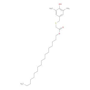 Acetic acid, 2-[[(4-hydroxy-3,5-dimethylphenyl)methyl]thio]-, octadecyl ester