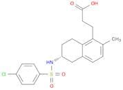 1-Naphthalenepropanoic acid, 6-[[(4-chlorophenyl)sulfonyl]amino]-5,6,7,8-tetrahydro-2-methyl-, (6R…