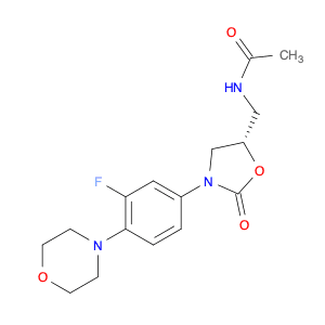 Acetamide, N-[[(5S)-3-[3-fluoro-4-(4-morpholinyl)phenyl]-2-oxo-5-oxazolidinyl]methyl]-