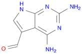 7H-Pyrrolo[2,3-d]pyrimidine-5-carboxaldehyde, 2,4-diamino-