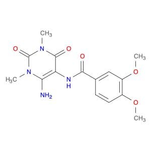 Benzamide, N-(6-amino-1,2,3,4-tetrahydro-1,3-dimethyl-2,4-dioxo-5-pyrimidinyl)-3,4-dimethoxy-