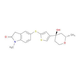 2H-Indol-2-one, 1,3-dihydro-1-methyl-5-[[4-[(2S,4R)-tetrahydro-4-hydroxy-2-methyl-2H-pyran-4-yl]-2…