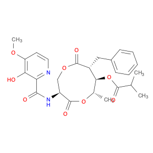 Propanoic acid, 2-methyl-, (3S,6S,7R,8R)-3-[[(3-hydroxy-4-methoxy-2-pyridinyl)carbonyl]amino]-6-me…