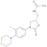 Acetamide, N-[[(5S)-3-[3-fluoro-4-(4-thiomorpholinyl)phenyl]-2-oxo-5-oxazolidinyl]methyl]-
