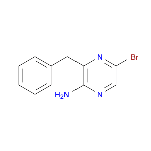 2-Pyrazinamine, 5-bromo-3-(phenylmethyl)-