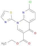 1,8-Naphthyridine-3-carboxylic acid, 7-chloro-1,4-dihydro-4-oxo-1-(2-thiazolyl)-, ethyl ester