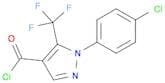 2-(4-Chlorophenyl)-3-(trifluoromethyl)pyrazole-4-carbonyl chloride
