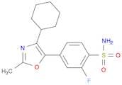 Benzenesulfonamide, 4-(4-cyclohexyl-2-methyl-5-oxazolyl)-2-fluoro-