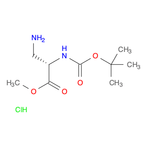 L-Alanine, 3-amino-N-[(1,1-dimethylethoxy)carbonyl]-, methyl ester, hydrochloride (1:1)