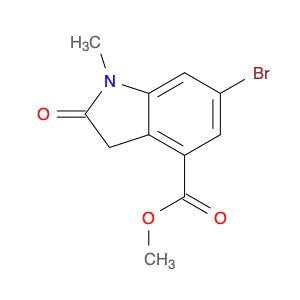1H-Indole-4-carboxylic acid, 6-bromo-2,3-dihydro-1-methyl-2-oxo-, methyl ester