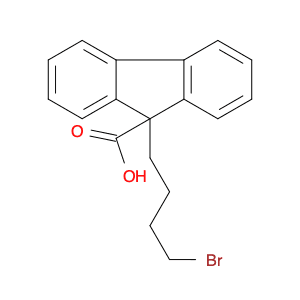 9H-Fluorene-9-carboxylic acid, 9-(4-bromobutyl)-