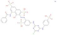 2,7-Naphthalenedisulfonic acid, 5-(benzoylamino)-3-[2-[5-[[4-chloro-6-[(4-sulfophenyl)amino]-1,3,5…
