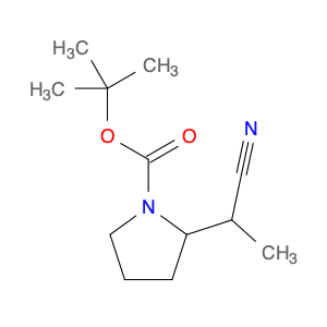 1-Pyrrolidinecarboxylic acid, 2-(1-cyanoethyl)-, 1,1-dimethylethyl ester