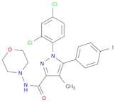1H-Pyrazole-3-carboxamide, 1-(2,4-dichlorophenyl)-5-(4-iodophenyl)-4-methyl-N-4-morpholinyl-