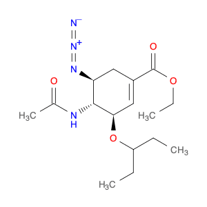 1-Cyclohexene-1-carboxylic acid, 4-(acetylamino)-5-azido-3-(1-ethylpropoxy)-, ethyl ester, (3R,4R,…