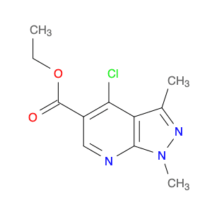 1H-Pyrazolo[3,4-b]pyridine-5-carboxylic acid, 4-chloro-1,3-dimethyl-, ethyl ester