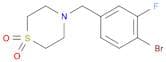 4-[(4-Bromo-3-fluorophenyl)methyl]-1-thiomorpholine-1,1-dione